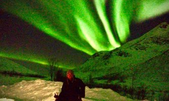 Auroras boreales en silla de ruedas