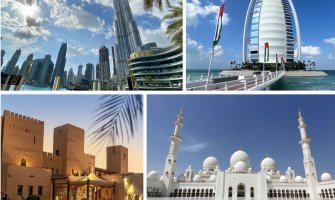 cuatro imágenes de Dubai y Abu Dhabi