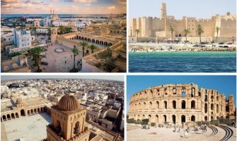 4 imágenes de diferentes rincones de Túnez
